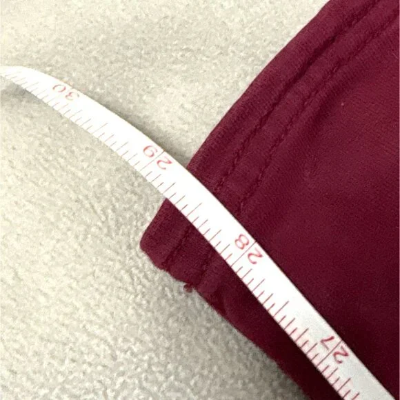 Catherines Womens Knit Jean Pull-On Pants 1X 18/20 Berry Vampire Dark Red Wine - Picture 6 of 6